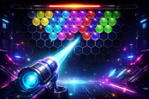 V-STRIKE.IO – Play Hardcore Neon Bubble Shooter
