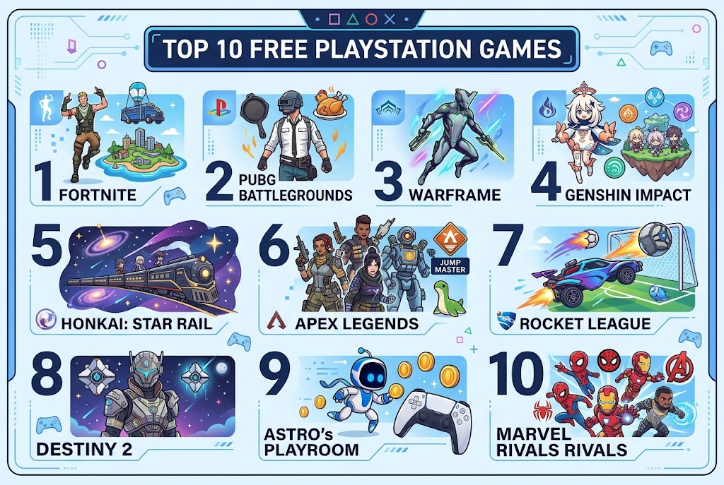 The 10 Best Free PlayStation Games in 2026