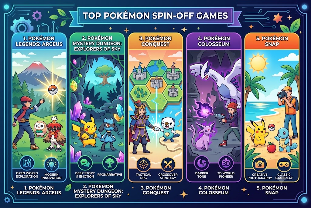Best Pokémon Spin-Off Games Ranked