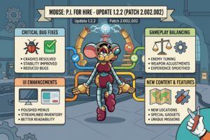 MOUSE: P.I. For Hire Patch 1.2.2 Overhaul: Boss Fixes, Progression Cures, and Switch 2 Prep