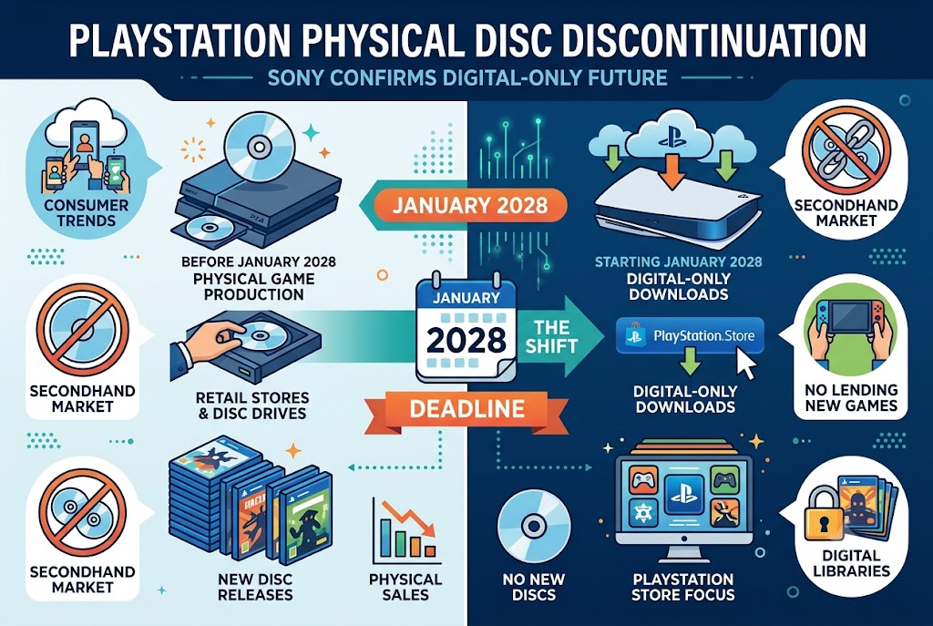 PlayStation Physical Disc Discontinuation: Sony Confirms Digital-Only Future