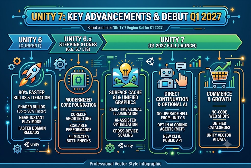 Unity 7 Engine Set for Q1 2027: CoreCLR, 90% Faster Builds, & No Upgrade Hell