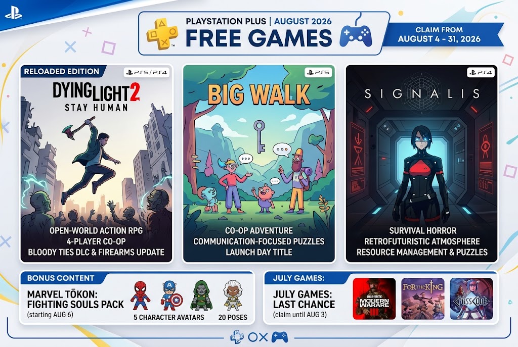 PlayStation Plus Essential Free Games For August 2026 Revealed