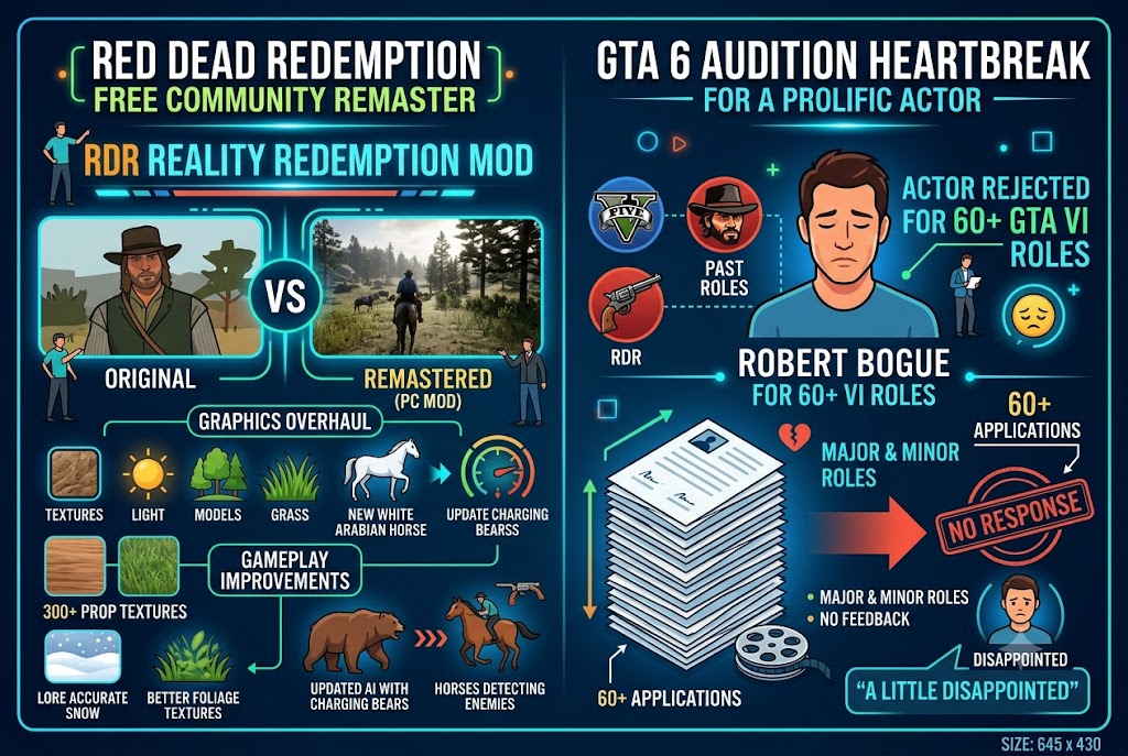 Red Dead Redemption Graphics Overhaul & GTA 6 Audition Heartbreak