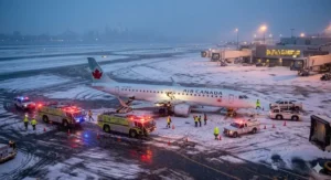 LaGuardia Nightmare: Plane Collides with Vehicle, Airport SHUTS DOWN Amid Chaos and Heavy Snow