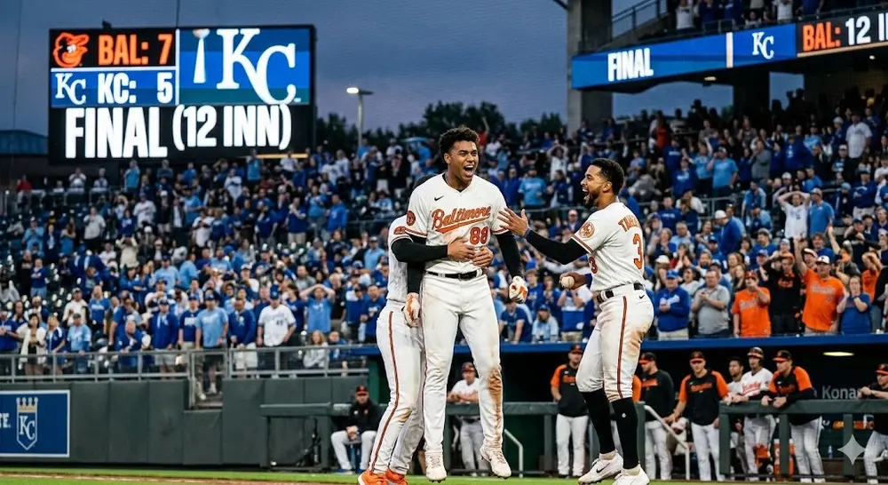 Orioles vs Royals Score: Baltimore Grinds Out 7-5 Win in 12 Innings