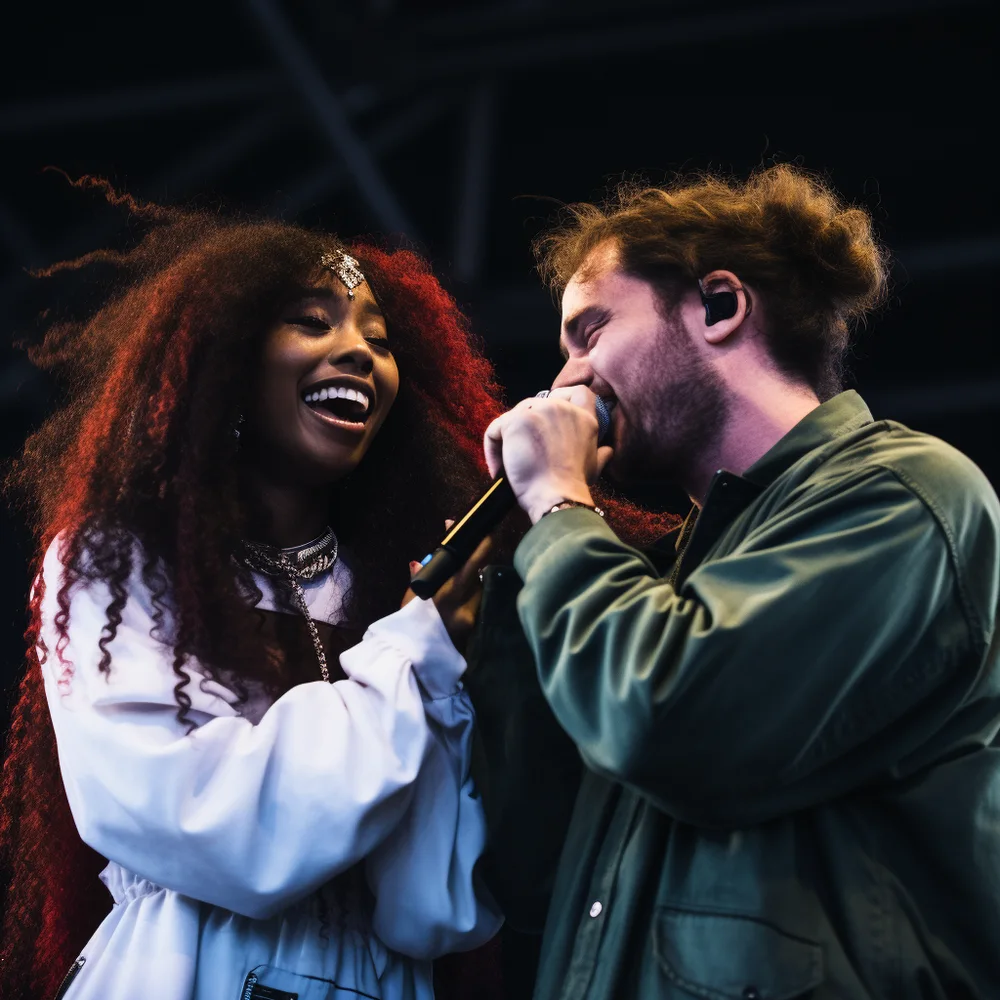 SZA and Post Malone perform together at Governors Ball