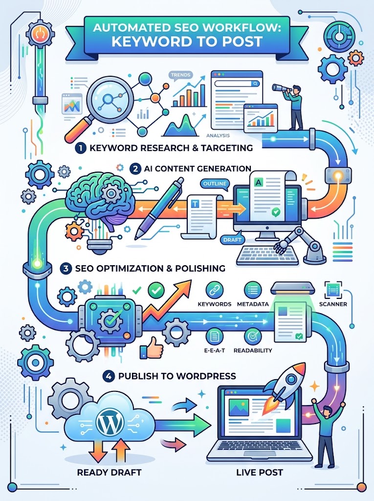 Full SEO Automation System: Keyword Research to Published WordPress Post
