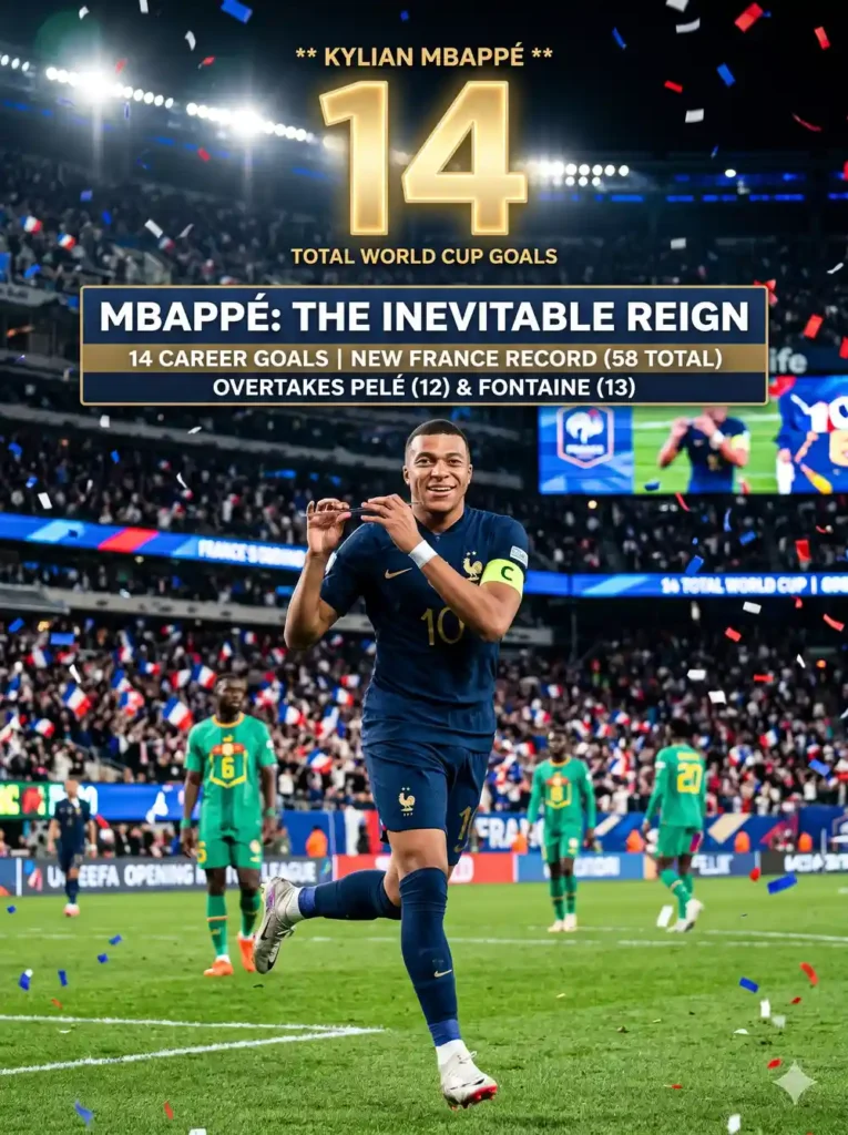 How many world cup goals does mbappe have