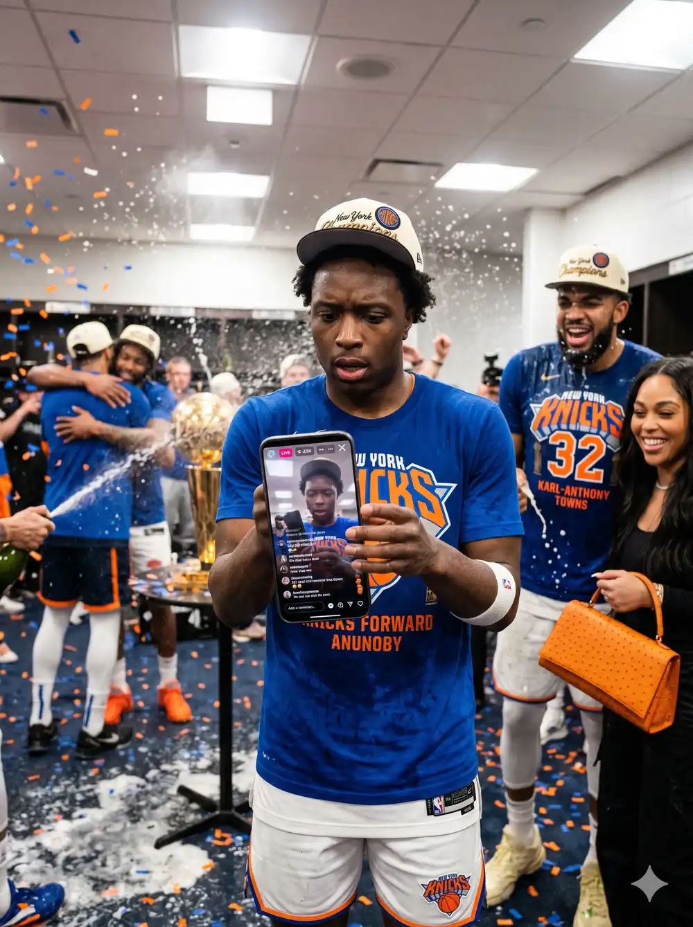 The 53-Year Drought is Over: Inside the Knicks’ 2026 Championship Celebration, OG Anunoby’s Viral IG Live, and the Legend of the “Lucky Orange Bag”