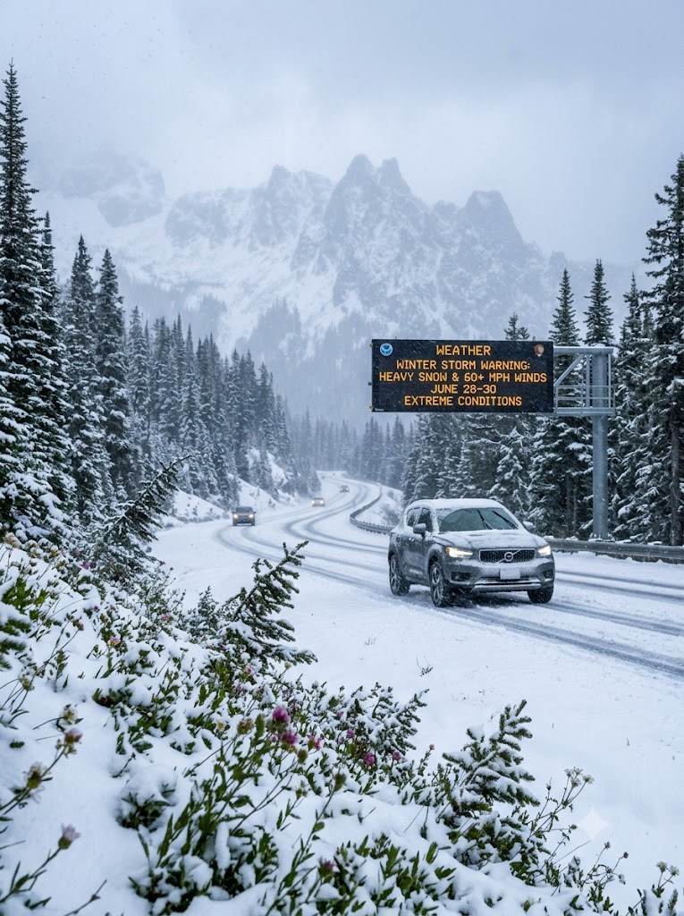 Rare Summer Snow: Weather Winter Storm Warning Rocks the US