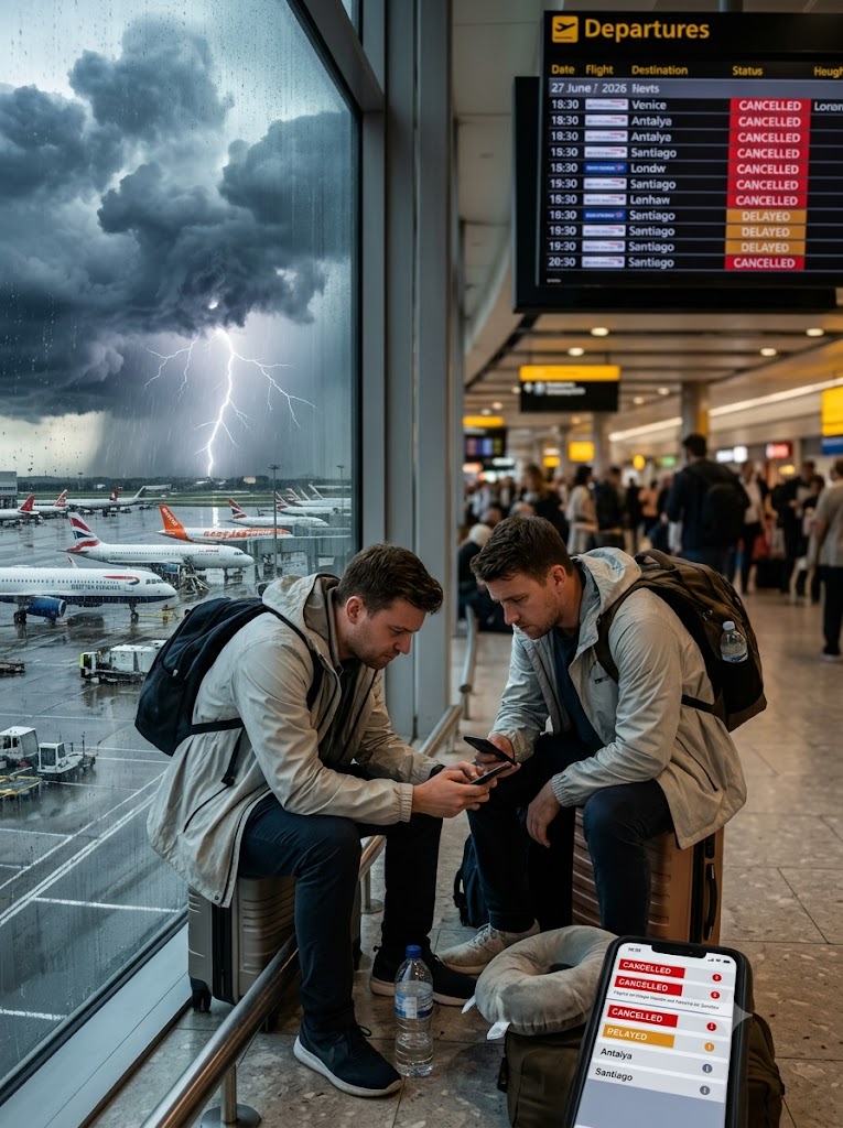 heathrow gatwick thunderstorm flight delays