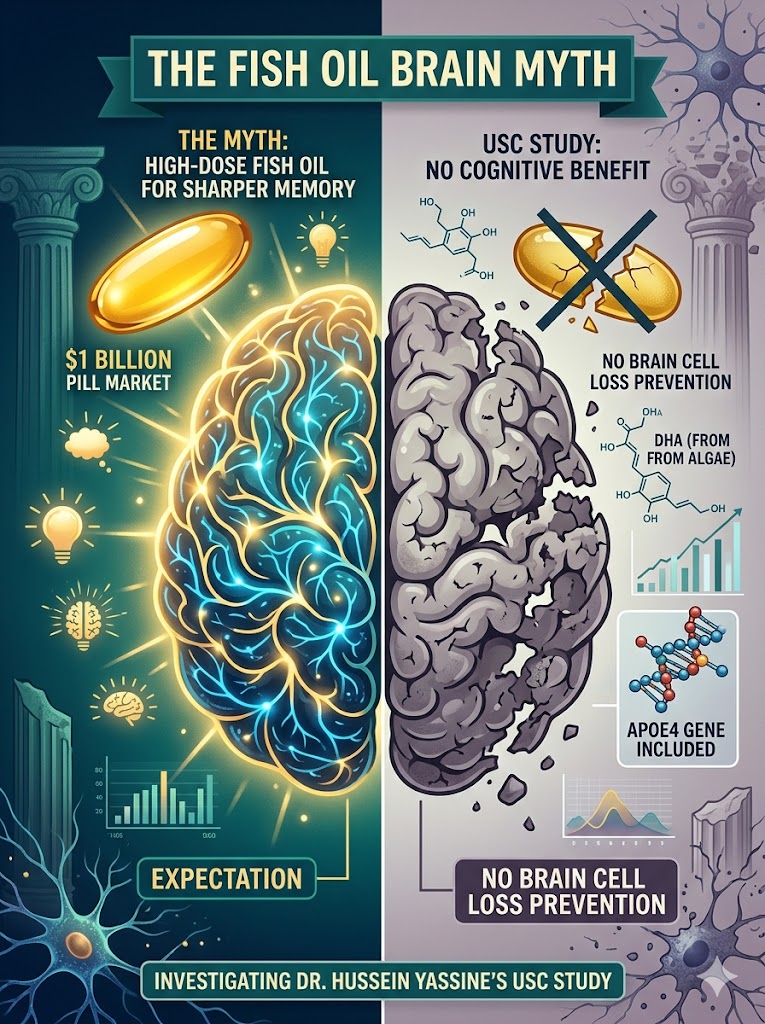 The Billion-Dollar Brain Pill Myth: Why High-Dose Fish Oil Doesn’t Stop Alzheimer’s