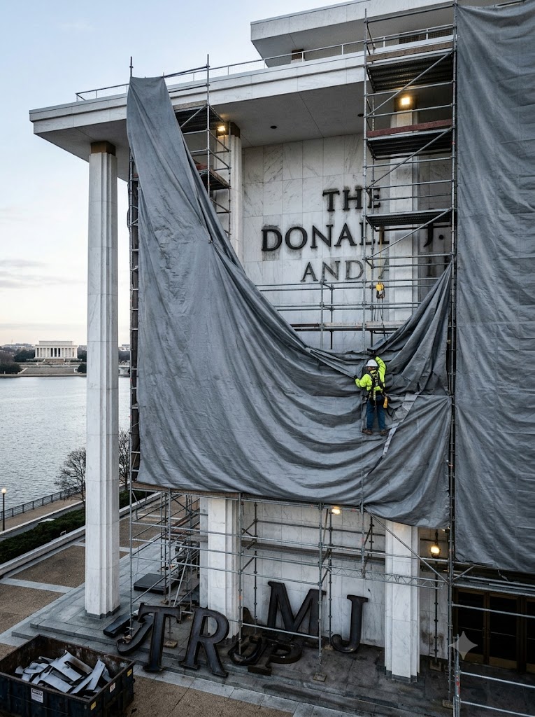 kennedy center tarp removed