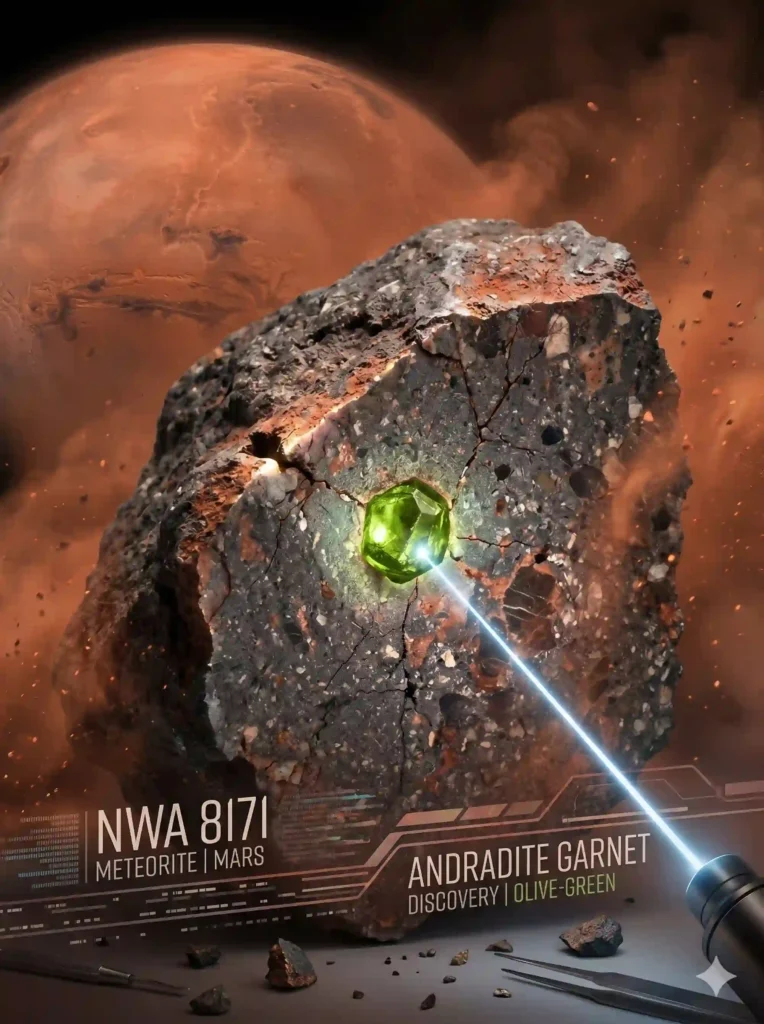 mars meteorite garnet discovery