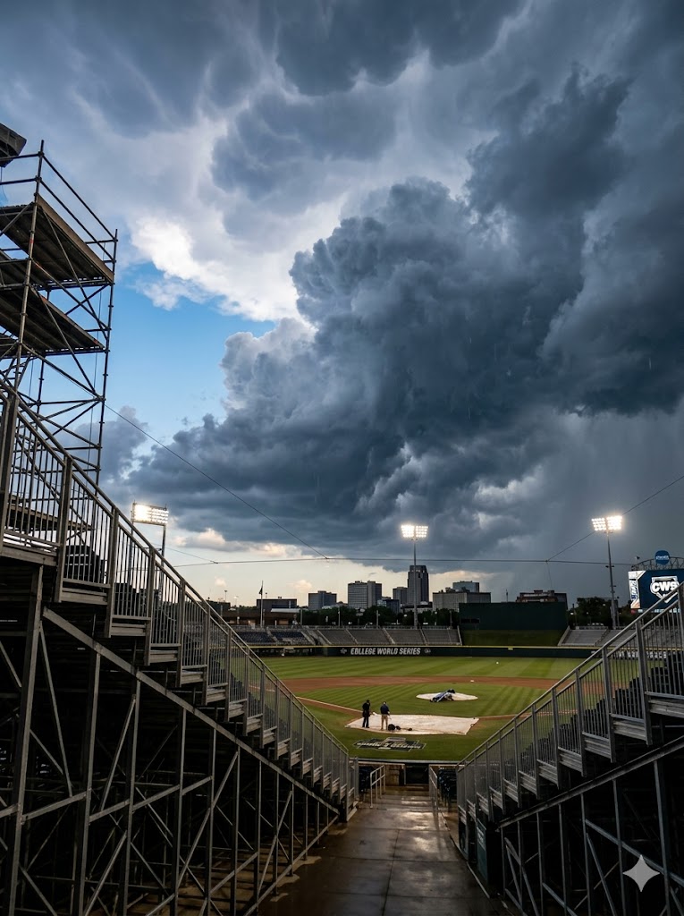Mother Nature Throws a Curveball: What the Sudden Start Time Change Means for Game 1 of the CWS Finals