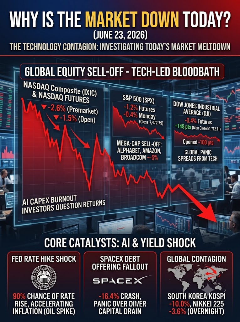 Why Is the Market Down Today? The June 2026 Tech Contagion Explained