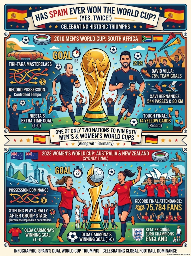 Has Spain Ever Won the World Cup? The Historic Double Glory Explained