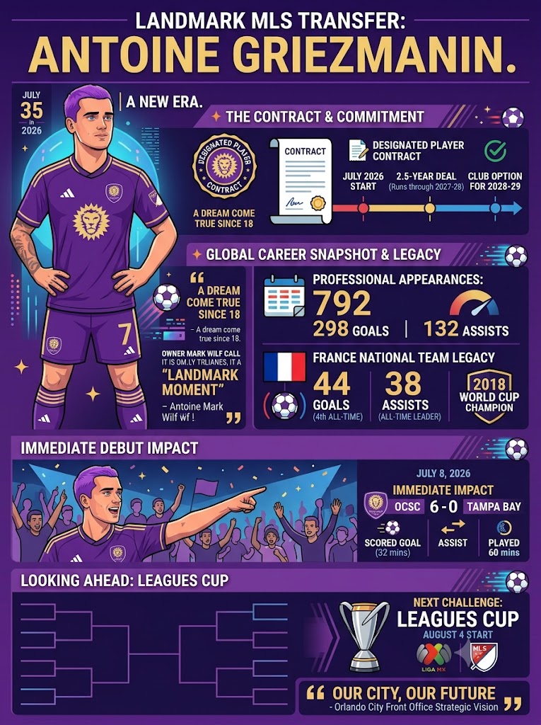 Antoine Griezmann Joins Orlando City: Inside the Landmark 2026 MLS Transfer