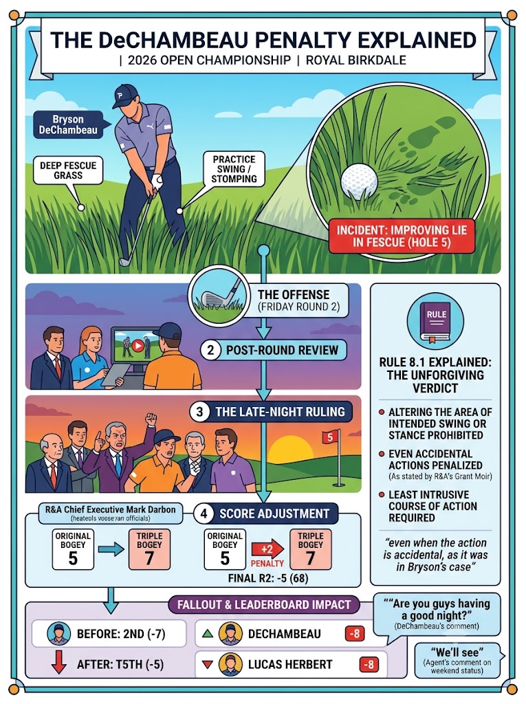 Bryson DeChambeau Penalty: The Late-Night Drama Shaking the 2026 Open Championship