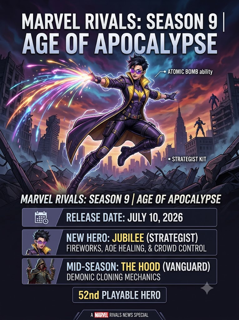 Marvel Rivals Season 9 Leaks: Jubilee Release Date, Abilities & The Hood