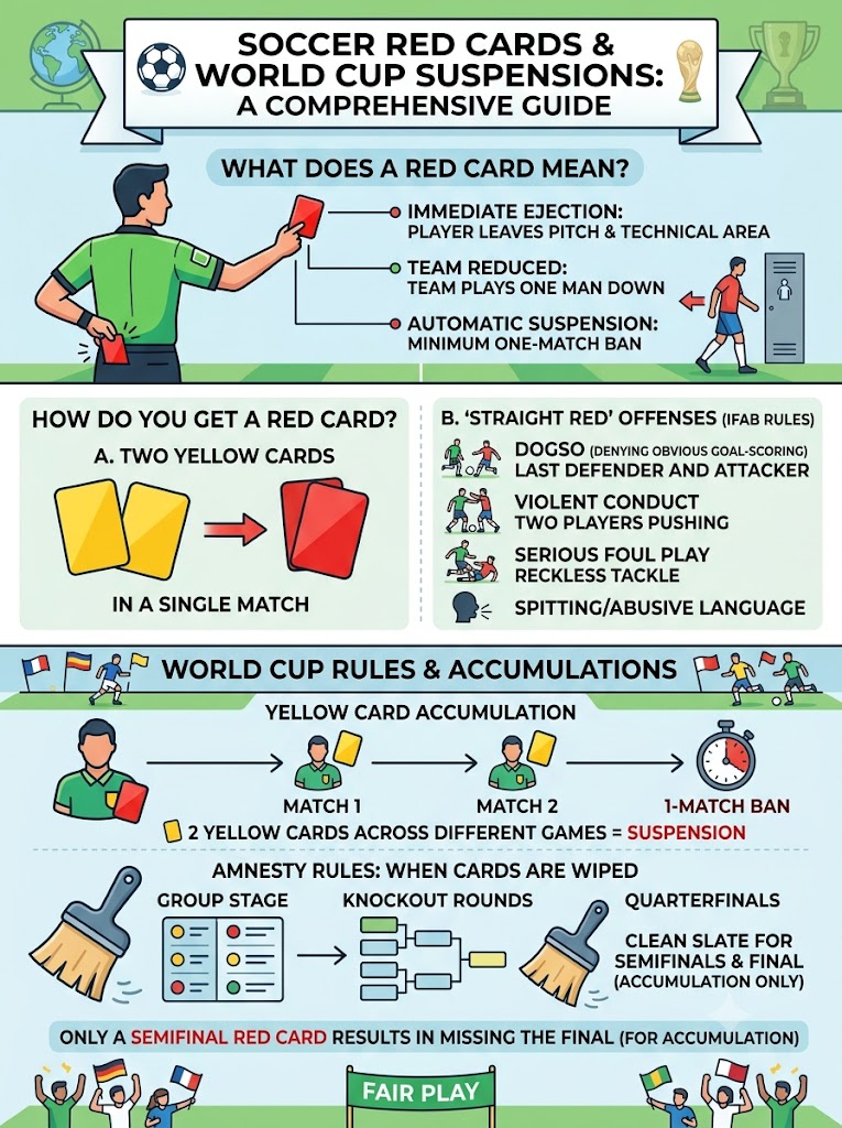 What Happens When You Get a Red Card in Soccer? Rules & World Cup Suspensions Explained
