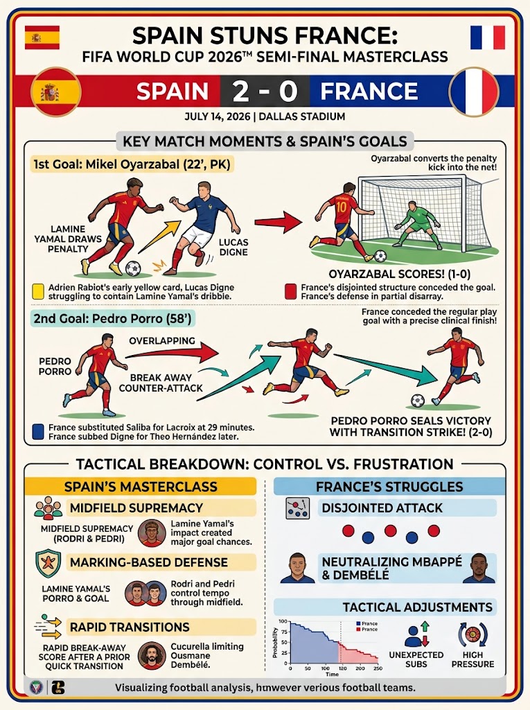 Spain Dismantles France in Tactical 2026 World Cup Masterclass
