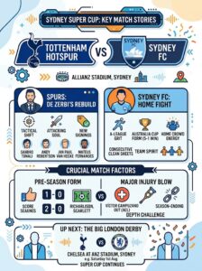 Tottenham Hotspur vs Sydney FC: Sydney Super Cup Live Stats & Head-to-Head
