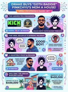 Drake Barks on Command for Goth Baddie Pinkchyu on Kick—And Is Buying Her Mom a $400K House