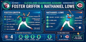 Cleveland Guardians Trade for Nationals All-Star Foster Griffin in Blockbuster Deal