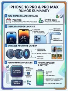 iPhone 18 Pro & Pro Max Leaks: Release Date, Camera, and 2nm Chip Rumors