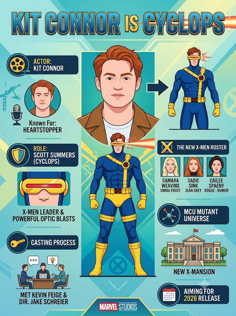 Kit Connor Cast as Cyclops in Marvel’s X-Men MCU Reboot