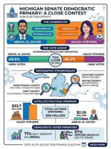 2026 Michigan Senate Primary Results: Abdul El-Sayed vs. Haley Stevens