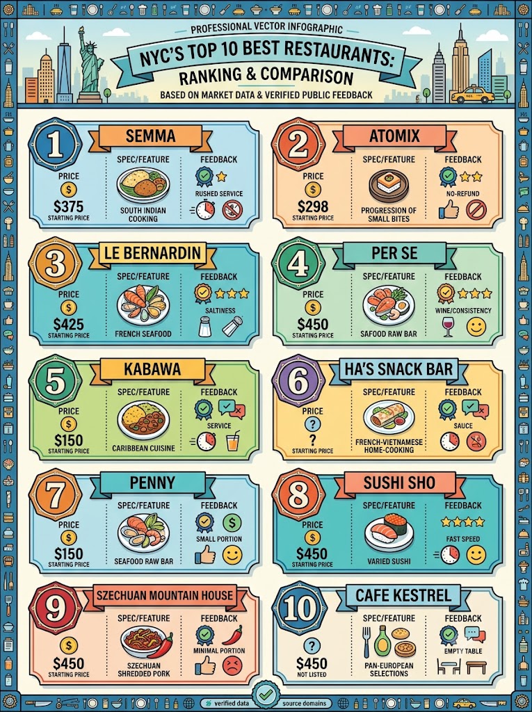 The Top 10 Best Restaurants in NYC: Pricing & Verified Reviews