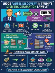 Judge Pauses Discovery Order in Trump's $10B BBC Defamation Lawsuit