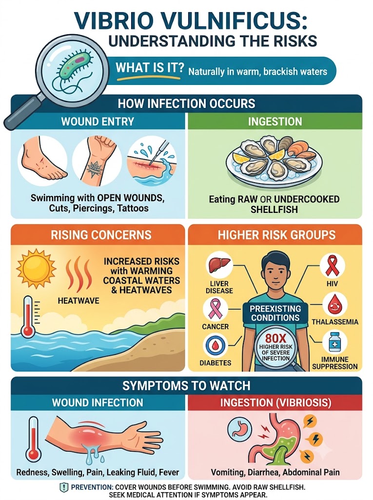 2026 Flesh-Eating Bacteria Warning: Vibrio Vulnificus Fatalities Rise