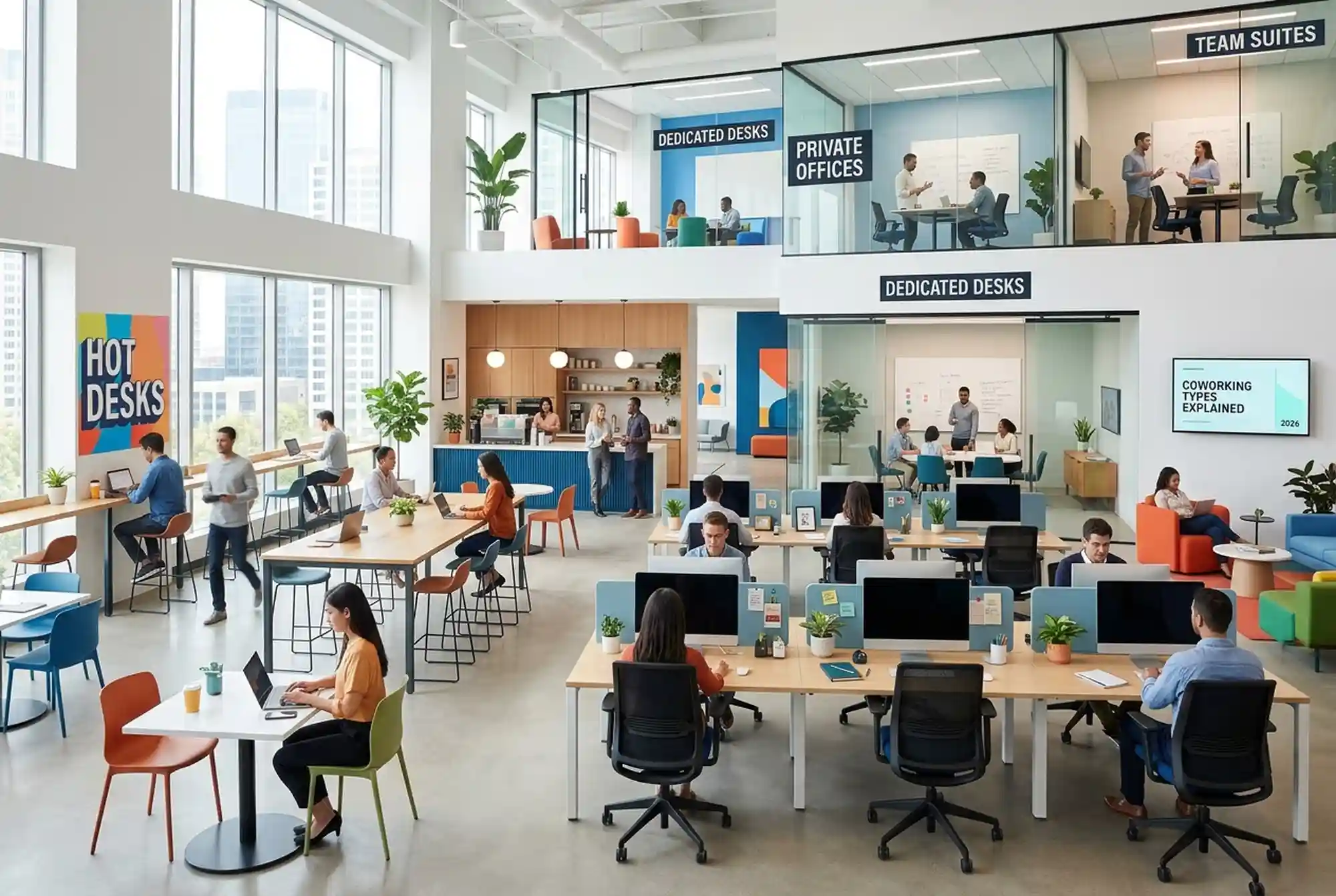 Types of Coworking Spaces Explained: Hot Desks, Dedicated Desks, Private Offices & More (2026)