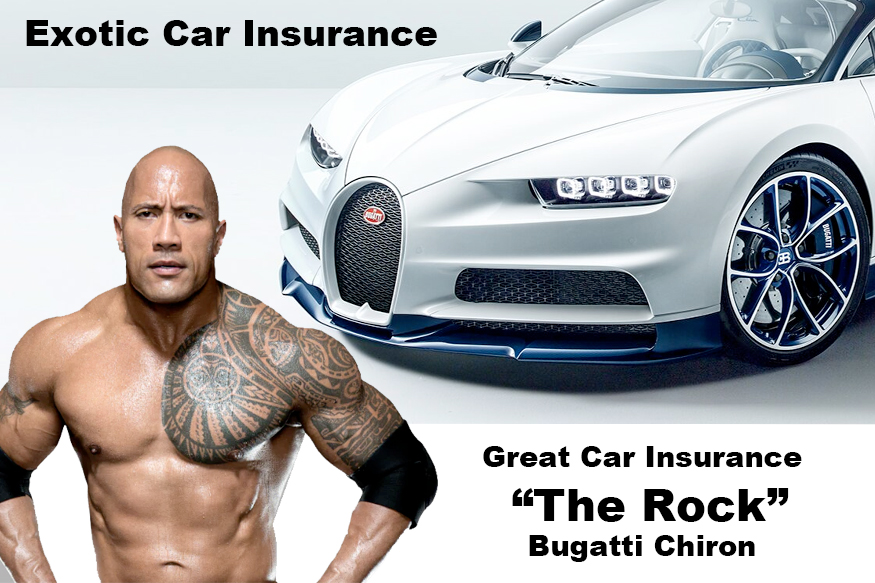 Great Car Insurance : “The Rock” : Bugatti Chiron