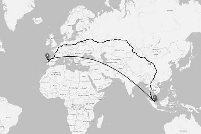 Portugal to Singapore