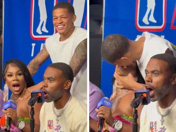 YK Osiris forced a kiss on Sukihana's mouth 