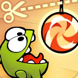 Cut the Rope to feed candy to Om Nom
