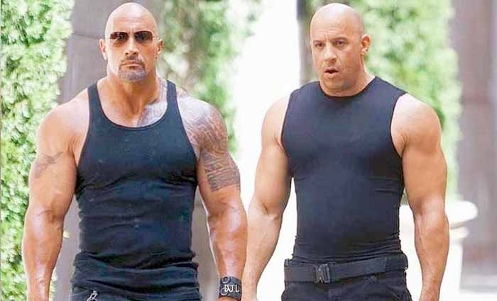 Dwayne Johnson and vin diesel