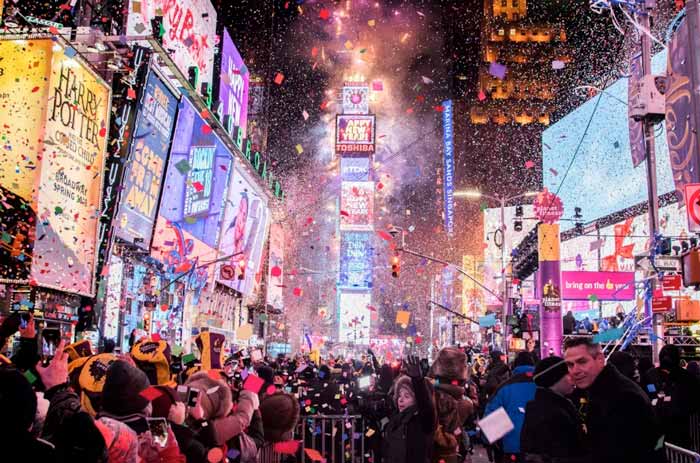Times Square Ball Drop in New Year's Eve