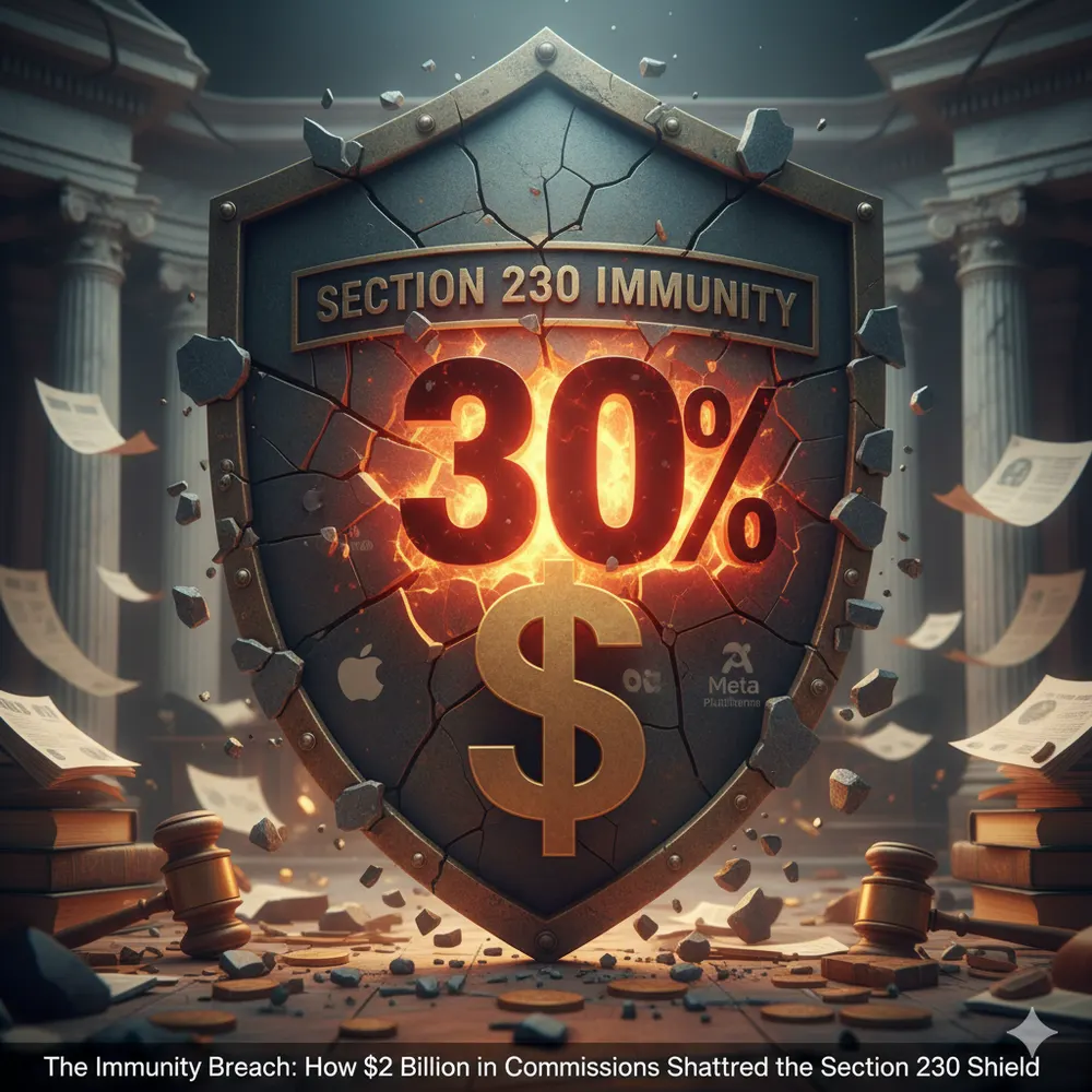 The Immunity Breach How $2 Billion in Commissions Shattered the Section 230 Shield