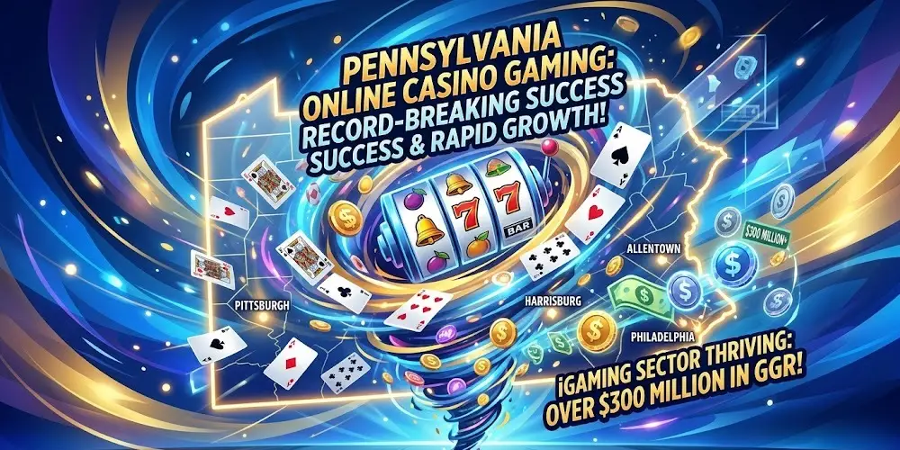 PA's Digital Gold Rush: Online Casinos Shatter $300M Barrier in February!