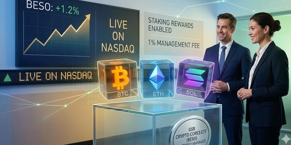 GSR Launches Actively Managed Bitcoin, Ethereum, and Solana ETF on Nasdaq