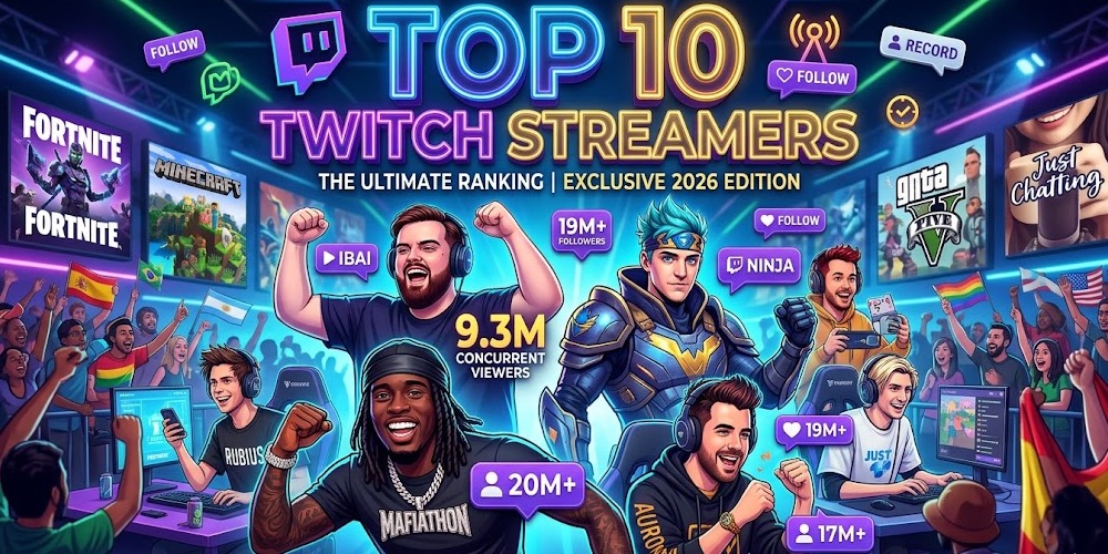 The Top 10 Most-Followed Twitch Streamers