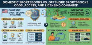 Domestic Sportsbooks vs. Offshore Sportsbooks: Odds, Access, and Licensing Compared