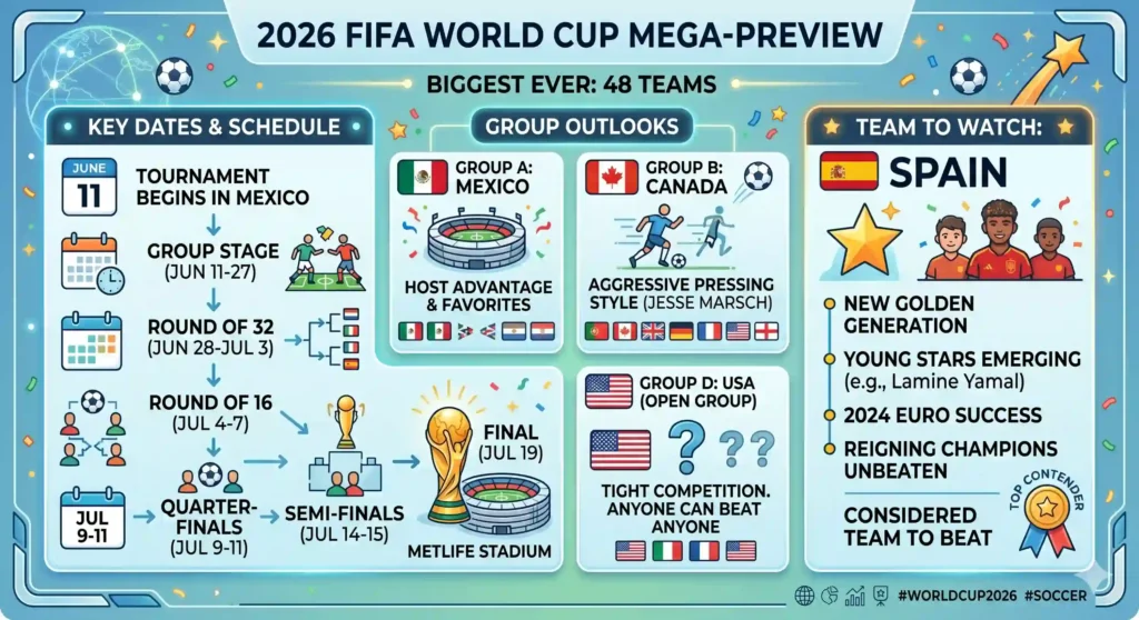 The 2026 World Cup Mega-Preview: Schedule, Predictions, and the Golden Generation
