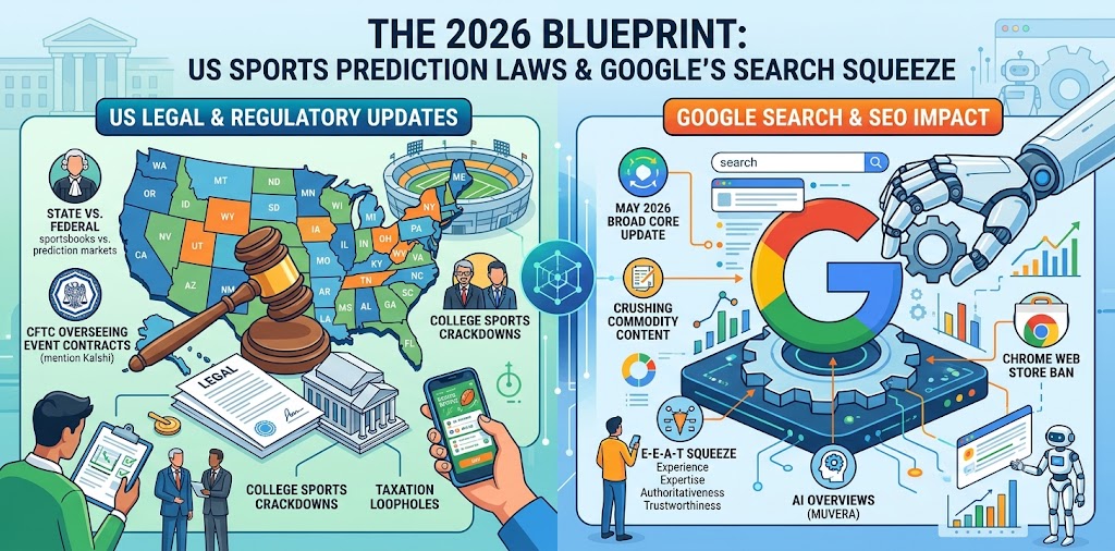 The 2026 Blueprint: US Sports Prediction Laws and Google’s New Search Squeeze